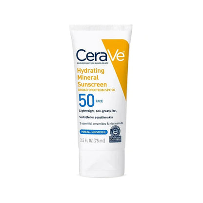 CeraVe Hydrating Mineral Face Sunscreen SPF 50 75ml